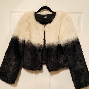 Faux Fur Cropped Coat